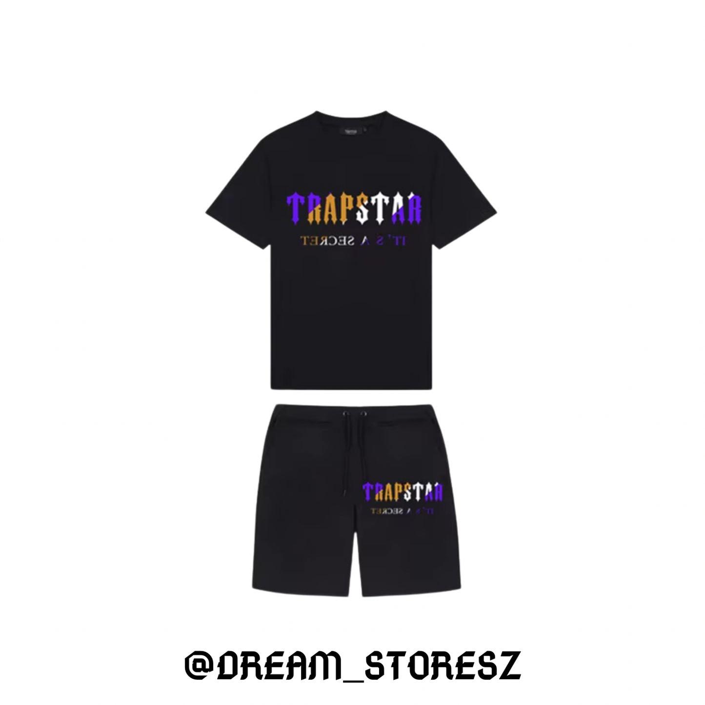 SHORT OUTFIT TRAPSTAR # 1 BLACK AND PURPLE