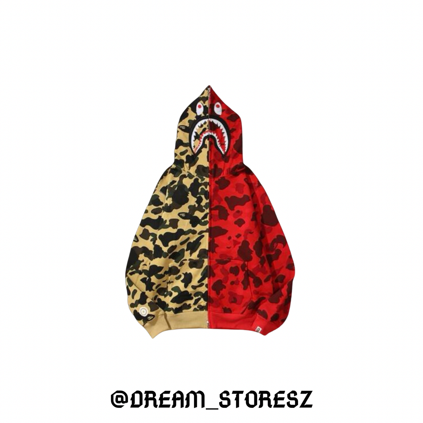 BAPE SHARK # 48 YELLOW AND RED