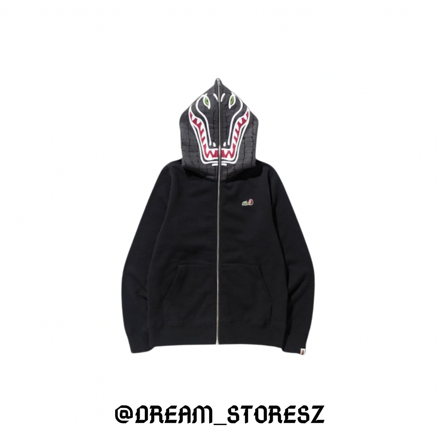 BAPE SHARK LACOSTE # 98 BLACK