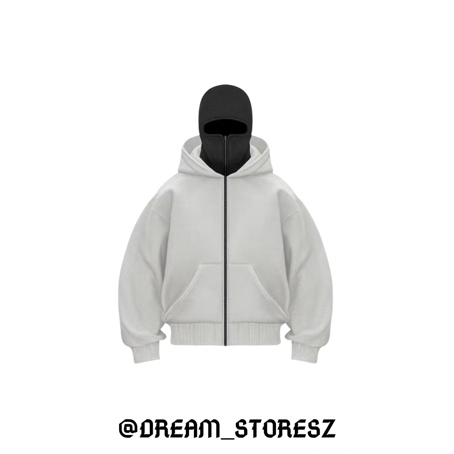 HOODIE SKI MASK # 1 GREY AND BLACK