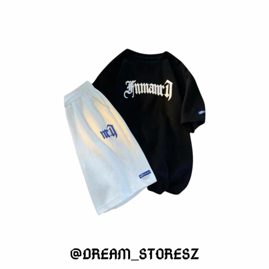 SHORT OUTFIT STREETWEAR # 1 BLACK AND WHITE