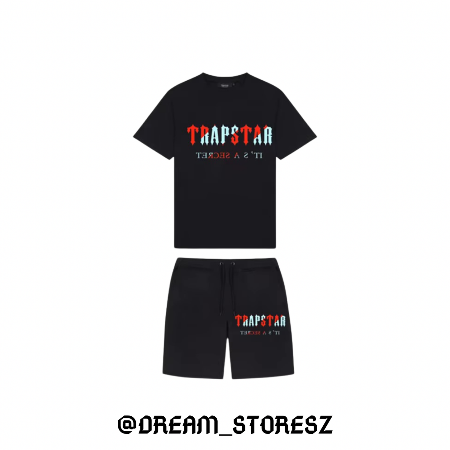 SHORT OUTFIT TRAPSTAR # 1 BLACK AND RED