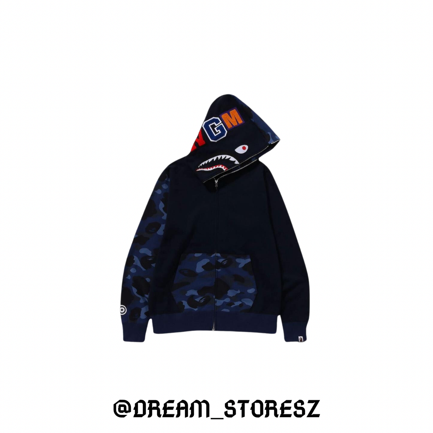 BAPE SHARK # 47 BLACK AND BLUE