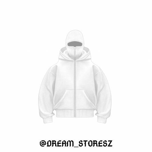 HOODIE SKI MASK # 1 WHITE