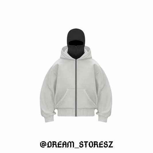 HOODIE SKI MASK # 1 GREY AND BLACK
