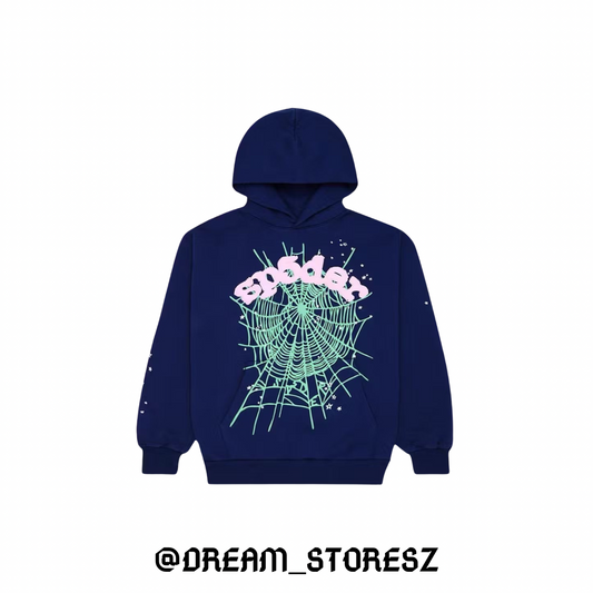 HOODIE SP5DER OG # 1 DARK BLUE